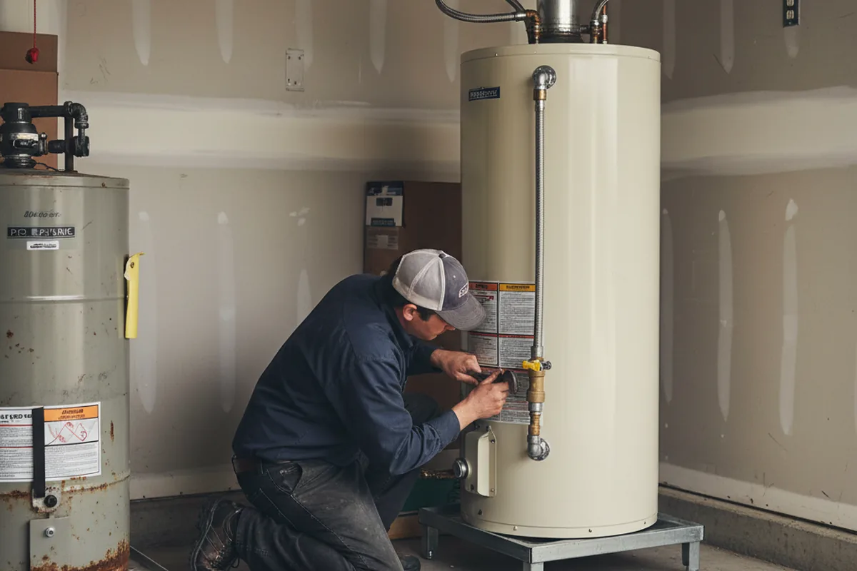 Water heater and shutoff valve replacement in Boonville